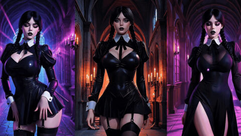 Wednesday Addams (22 years) – 21 MINUTES EXCLUSIVE VID [Velvet Muses AI]